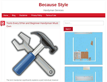 Tablet Screenshot of becausestyle.com